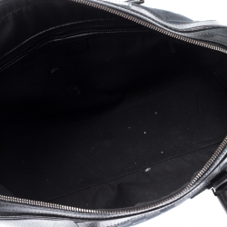 Gucci Black GG Canvas and Leather Web Travel Bag