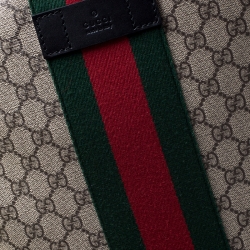 Gucci Beige GG Supreme Canvas Web Backpack