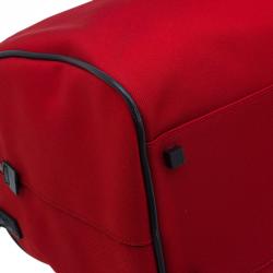 مملوكة مسبقًا Gucci Red Nylon Travel Boston Bag