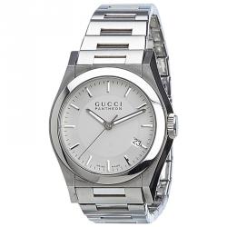 Gucci Silver Stainless Steel Pantheon Men's Wristwatch 35MM