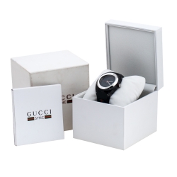 Gucci Black Transparent Nylon Stainless Steel Sync YA137101 Men's Wristwatch 46 mm