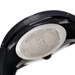 Gucci Black Transparent Nylon Stainless Steel Sync YA137101 Men's Wristwatch 46 mm