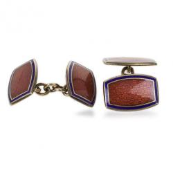 Harrods Murray Ward Silver Hand Enameled Cufflinks