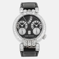 Grey Diamond Platinum By F.P. Journe One Manual Winding Men's Wristwatch 38