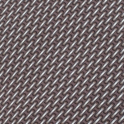 Pre Owned Hermes Taupe and Beige Printed Heavy Silk Twill Freeze Tie
