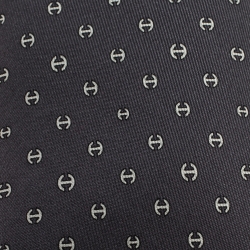 Pre Owned Hermes Grey H Tonneau Print Silk Tie