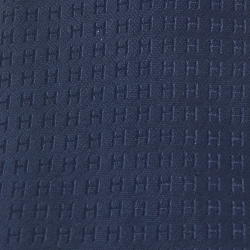 Pre Owned Hermes Navy Blue Faconnee H Silk Jacquard Classic Tie