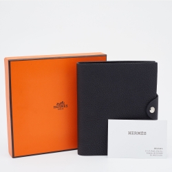 Hermes Black Togo Leather Ulysee PM Agenda Cover