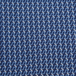 Pre Owned Hermes Navy Blue Envole Silk Jacquard Tie