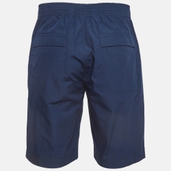 Hermes Navy Blue Poplin Bermuda Shorts M