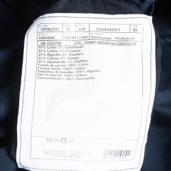 Pre Owned Hermes Navy Blue Cotton Stretch Slim Serge de Trousers XL