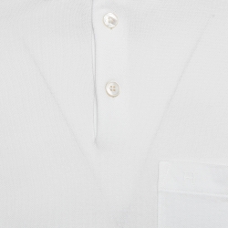 مملوكة مسبقًا Hermes White Cotton Pique Polo T-Shirt S