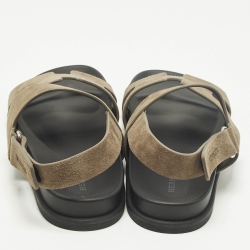 Pre Owned صندل هيرمس جينيوس شامواه بني مقاس 43