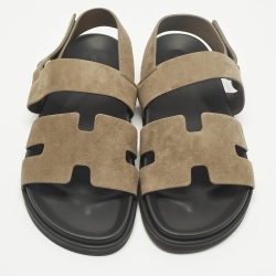 Pre Owned صندل هيرمس جينيوس شامواه بني مقاس 43