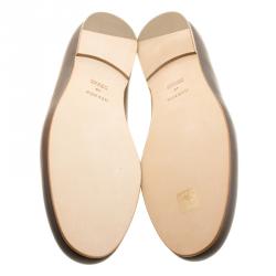 Hermes Grey Leather Gaspard Loafers Size 46