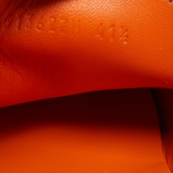 Pre Owned Hermes Black Leather Irving Loafers Size 41.5