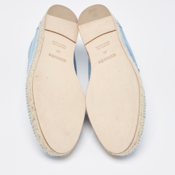Hermes Blue Demin Trip Slip On Espadrilles Size 44 