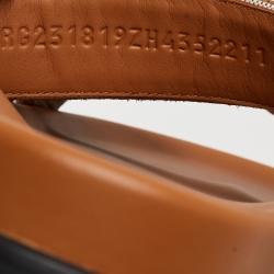 Hermes Beige/Brown Canvas and Leather Chypre Sandals Size 43