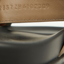 Pre Owned Hermes Brown Leather Chypre Velcro Strap Flat Sandals Size 41