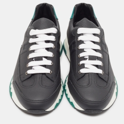 Pre Owned Hermès Black Leather Trail Sneakers Size 43