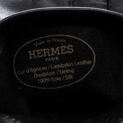 Hermes Black Leather Gloves 8 1/2