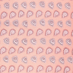 Pre Owned Hermès Peach Paisley Print Silk Tie