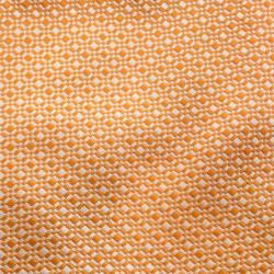 Pre Owned Hermes Orange Jacquard Patterned Silk Tie