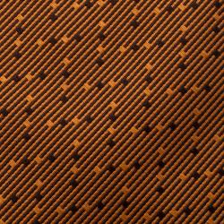 Pre Owned Hermes Orange and Black Jacquard Patterned Silk Tie