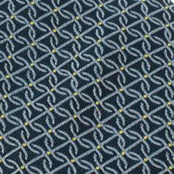 Pre Owned Hermes Navy Blue Patterned Silk Jacquard Tie