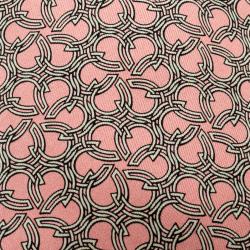 Pre Owned Hermes Pink Horseshoe Print Silk Tie