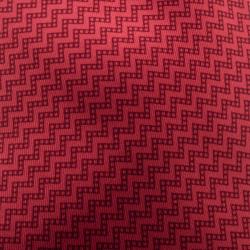 Pre Owned Hermes Red Zig Zag Pattern Silk Tie