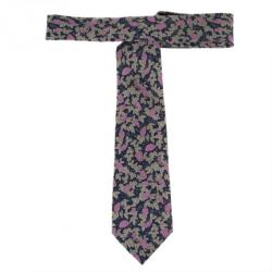 Pre Owned Hermes Blue and Purple Grapes Print Tie