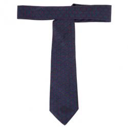 مملوكة مسبقًا Hermes Purple Floral Print Silk Tie