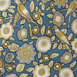 مملوكة مسبقًا Hermes Blue and Green Floral Silk Tie