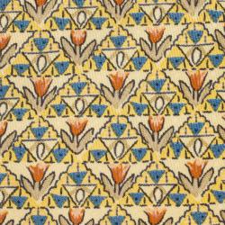 Pre Owned Hermes Yellow Floral Print Silk Tie