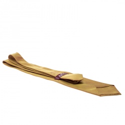 Pre Owned Hermes Vintage Mustard Yellow Two Tone Silk Traditional Tie