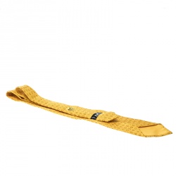Pre Owned Hermes Vintage Mustard Yellow Circle Print Silk Tie