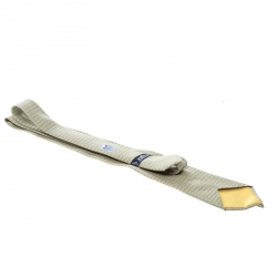 Pre Owned Hermes Yellow and Blue Diagonal H Printed Silk Tie