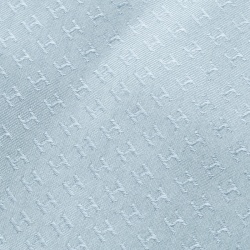 Pre Owned Hermes Powder Blue H Pattern Silk Jacquard Traditional Tie