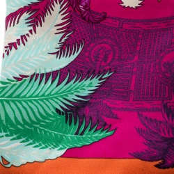مملوكة مسبقًا Hermes Multicolor Mythiques Phoenix Printed Silk Pocket Square