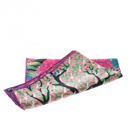 Pre Owned منديل جيب هيرمس دان ان جيردان انجليز حرير منقوش متعدد الألوان مربع