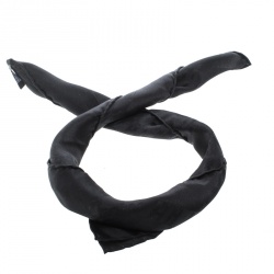 Pre Owned Hermes Black Grand H Pattern Silk Jacquard Pocket Square