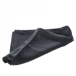Pre Owned Hermes Black Grand H Pattern Silk Jacquard Pocket Square