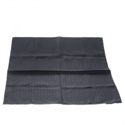 مملوكة مسبقًا Hermes Charcoal Grey Horsebit Printed Silk Pocket Square