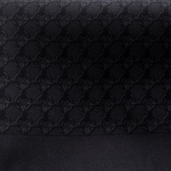 مملوكة مسبقًا Hermes Charcoal Grey Horsebit Printed Silk Pocket Square