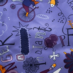 Pre Owned Hermes Blue Les Confessions Printed Silk Pocket Square