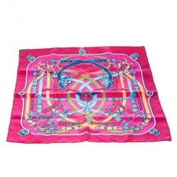 مملوكة مسبقًا Hermes Multicolor Cavalcadour Printed Silk Pocket Square