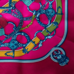 مملوكة مسبقًا Hermes Multicolor Cavalcadour Printed Silk Pocket Square