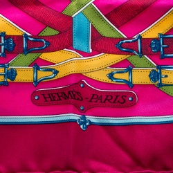 مملوكة مسبقًا Hermes Multicolor Cavalcadour Printed Silk Pocket Square