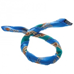 مملوكة مسبقًا Hermes Multicolor Brandebourgs Military Printed Silk Pocket Square